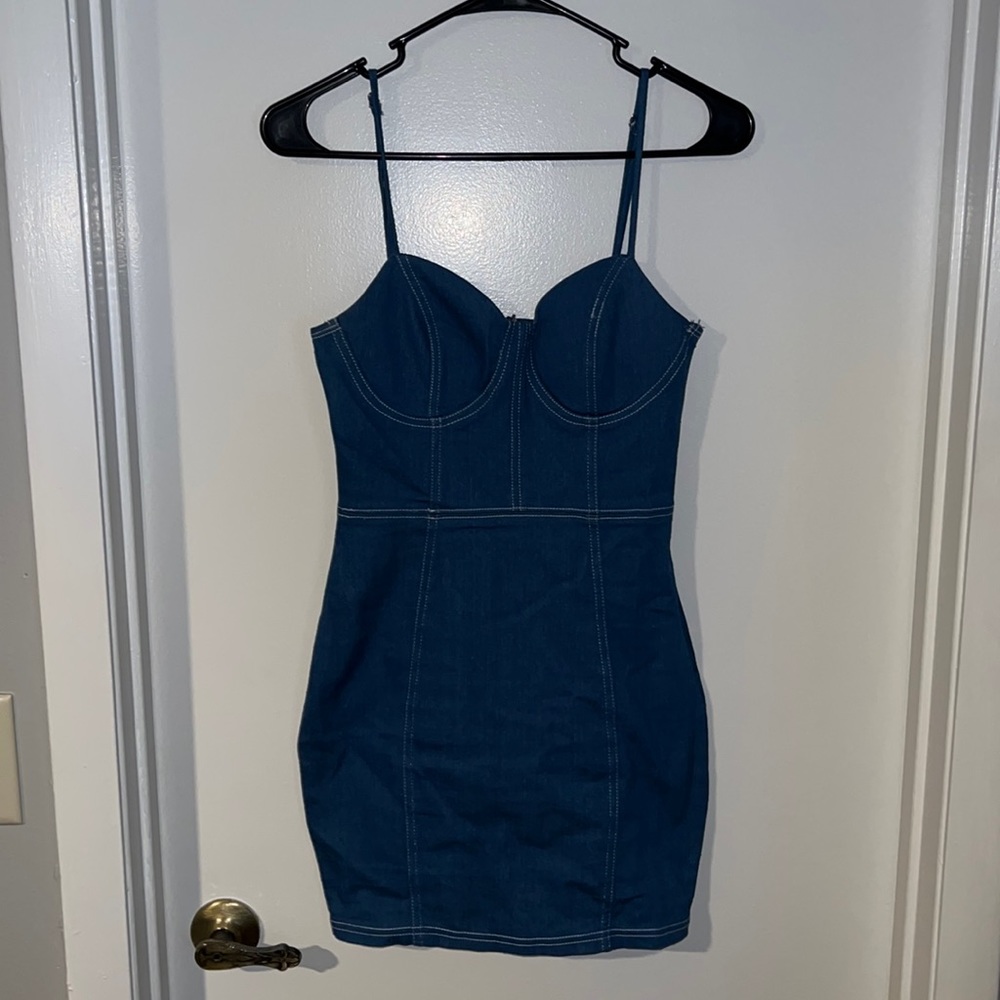 Denim mini dress. US size small